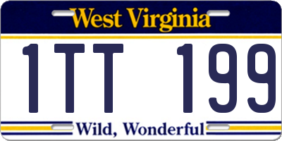 WV license plate 1TT199