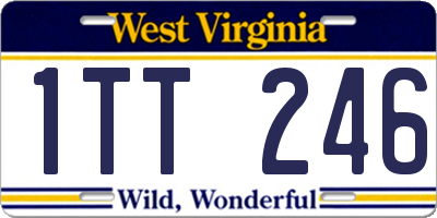 WV license plate 1TT246