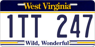 WV license plate 1TT247