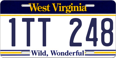 WV license plate 1TT248