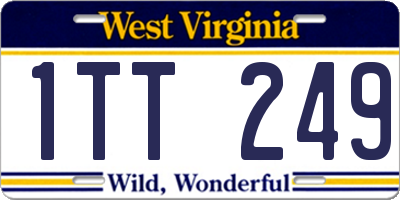 WV license plate 1TT249