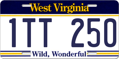 WV license plate 1TT250