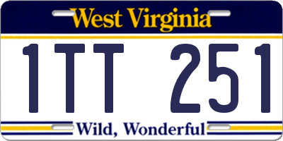 WV license plate 1TT251