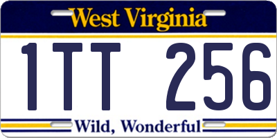 WV license plate 1TT256