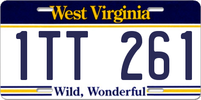 WV license plate 1TT261