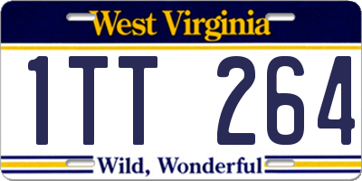 WV license plate 1TT264