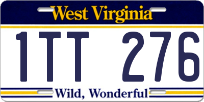 WV license plate 1TT276