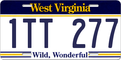 WV license plate 1TT277