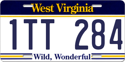WV license plate 1TT284