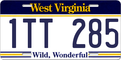 WV license plate 1TT285