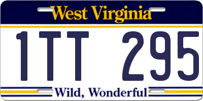 WV license plate 1TT295