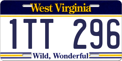WV license plate 1TT296