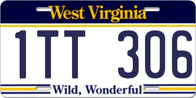 WV license plate 1TT306