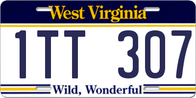 WV license plate 1TT307