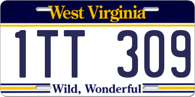 WV license plate 1TT309