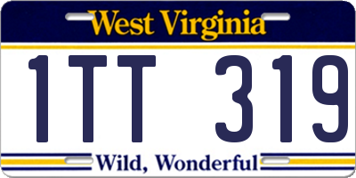 WV license plate 1TT319