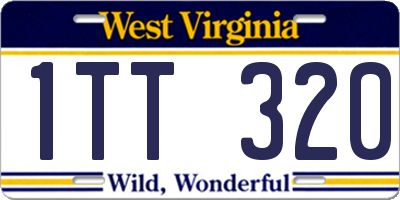 WV license plate 1TT320