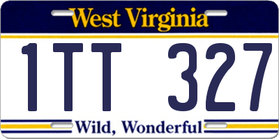 WV license plate 1TT327
