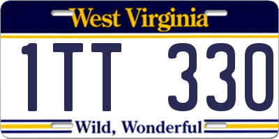 WV license plate 1TT330