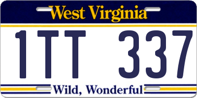 WV license plate 1TT337