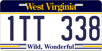 WV license plate 1TT338