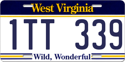WV license plate 1TT339