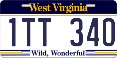WV license plate 1TT340