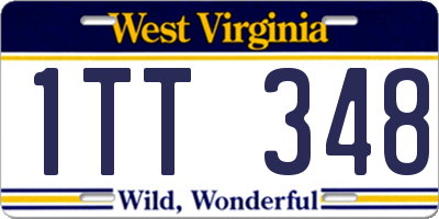 WV license plate 1TT348