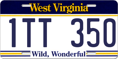 WV license plate 1TT350