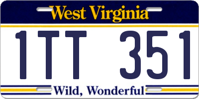 WV license plate 1TT351