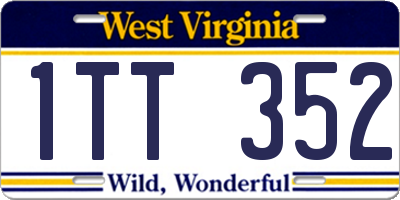 WV license plate 1TT352