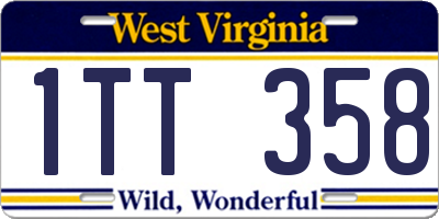 WV license plate 1TT358