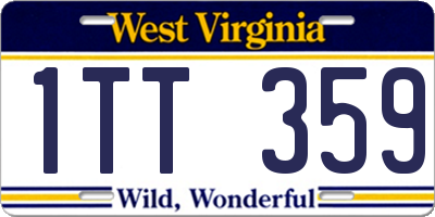 WV license plate 1TT359