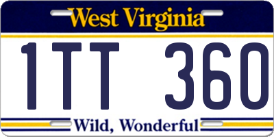 WV license plate 1TT360