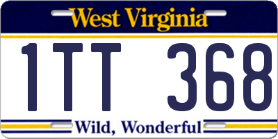 WV license plate 1TT368