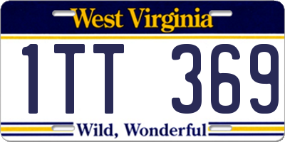 WV license plate 1TT369