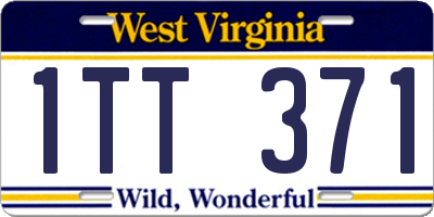 WV license plate 1TT371