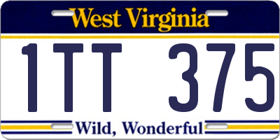 WV license plate 1TT375