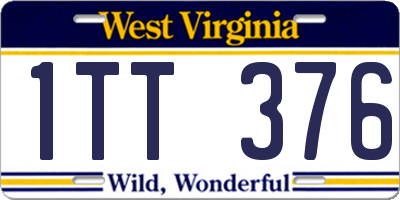 WV license plate 1TT376