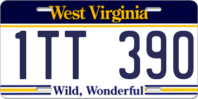 WV license plate 1TT390