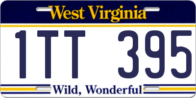 WV license plate 1TT395