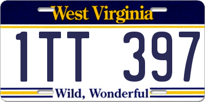 WV license plate 1TT397