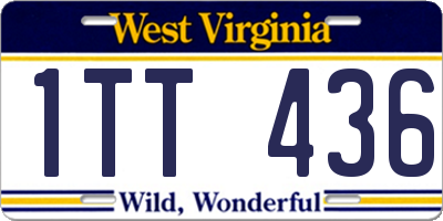 WV license plate 1TT436