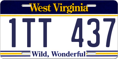 WV license plate 1TT437