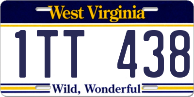 WV license plate 1TT438