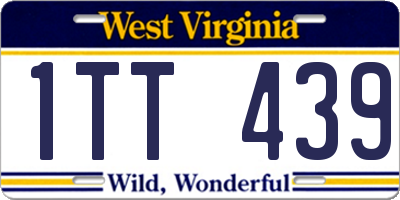WV license plate 1TT439