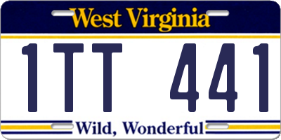 WV license plate 1TT441