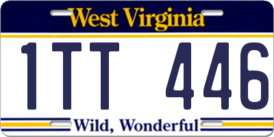 WV license plate 1TT446