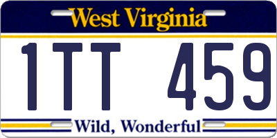 WV license plate 1TT459