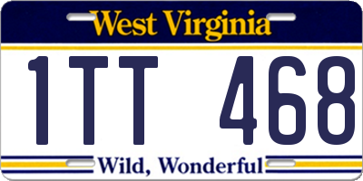 WV license plate 1TT468